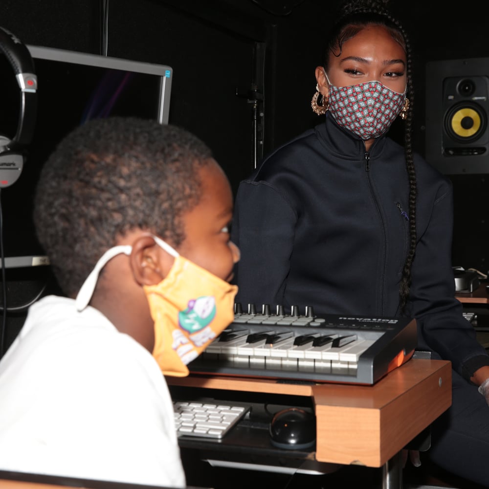 Joy Crookes at Educate to Create workshop